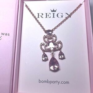 Bomb party Reign Collection The Chandelier Pendant Rose Gold Necklace